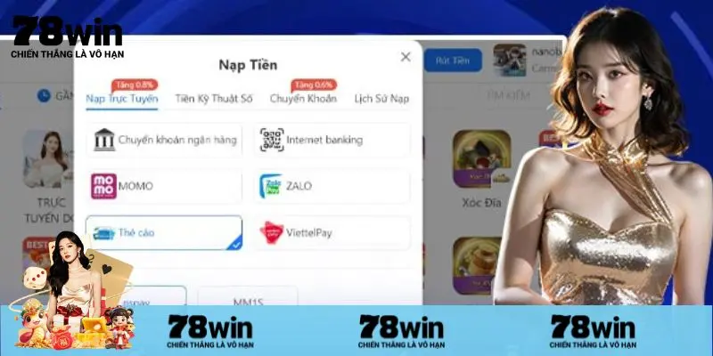 Nạp tiền qua ví điện tử MoMo